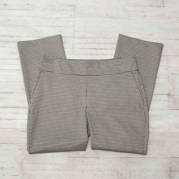 Express Black and White Houndstooth Flare Pants - Picture 2 of 7